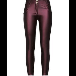 Freddy WR.UP metallic leggings pants deep purple Sz M